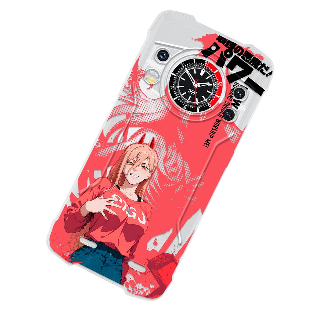 Funda Compatible con Cubot Anime Chain Zaw Mann Power Demonio de la Sangre Waifu Dévil huntér Protector Carcasa Anticaídas a Prueba De Golpes TPU. - transparente - Ver 1