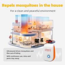 SOKANY 2/4/6/8pcs Ultrasonic Pest Repeller, 2026 Latest Smart Variable Frequency Insect Repellent, ABS Shell, Physical Pest Control, Silent Low Noise, Ultrasonic Smart Variable Frequency Insect Repellent, Physical Pest Control, Silent , Repels Mosquitoes/Mice/Cockroaches, Suitable For Home, Kitchen, Office, Hotel, Warehouse, Effective Indoor Pest Control, Mosquito And Rodent Repellent. More Effective For A Period Of Time. - Single Speaker - View 5