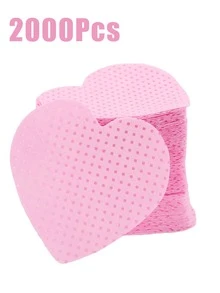2000/1000/200pcs Nail Cleaning Wipes - Professional Lint-Free Nail Polish Remover Pads, UV Gel Cleansing Tissues, Unscented Manicure Prep And Finishing Cleaning Tool (Heart Shape) - Pink - View 11