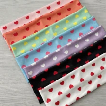 新款春夏爱心印花发带，时尚百搭运动瑜伽弹力发带 - 彩色 - 查看 5