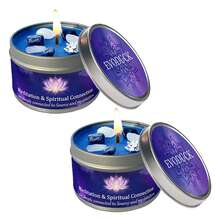 EVODUCK Candles Scenteds | Lavender & Eucalyptus 3oz Scented Soy Wax Candle With Green & White Crystal | For Deep Focus, Meditation, Yoga & Reading | Valentine's Day, Birthdays Gift | With Guidance Card - Crystal Candles - View 18