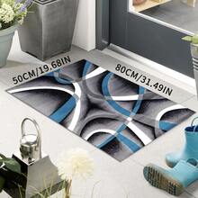 1pc Modern Geometric Area Rug, Black And Red Fashionable Home Decor Carpet, Abstract Art Pattern Floor Mat, Living Room Bedroom Rug, Entryway Doormat Christmas Decor Kitchen Rug - Multicolor - View 21