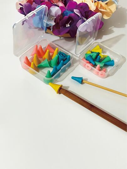 20pcs Multi-Purpose Silicone Needle Tip Protectors, Colorful Covers, Suitable For Knitting, Crocheting And Sewing, Fit All Skill Levels And Craft Markets