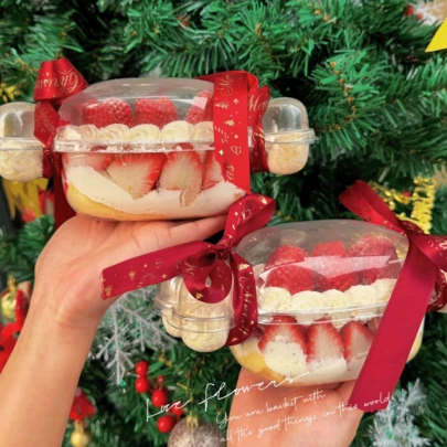 10/24pcs Candy-Shaped Cake Boxes - Transparent Fruit Box,Suitable For Desserts, Cakes, Fruit Salads, Tiramisu, And More - Perfect For Parties, Celebrations, Birthdays, Graduations,Weeding And New Year's.