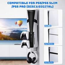 Soporte de pared P5 para P5 Slim y P5 Pro, soporte de pared de acero resistente con colgador de auriculares y soporte para controlador, instalación con tornillos, compatible con ediciones de disco y digitales - Multicolor - Ver 7