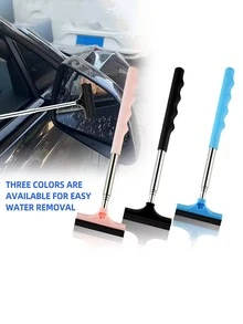 可伸缩式挡风玻璃雨刮器，带伸缩手柄，雨刮器和玻璃清洁剂，适用于清洁雾雪，便携式玻璃清洁工具，汽车清洁用品，汽车配件 - A - 查看 2
