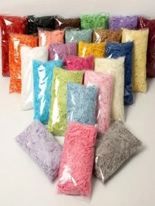 50克装皱纹纸填充物，波浪形碎纸，适用于婚礼、新娘送礼会、生日和复活节礼物包装 - 彩色 - 查看 10