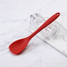 2/4/6 Pack Silicone Spoon Spatula, Flexible Seamless Kitchen Utensil For Mixing Stirring Cooking Scraping Baking, Non-Stick Cookware , Dishwasher (Blue/Orange/Red/Pink/Green) - View 9