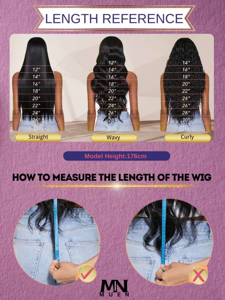 Peruca lisa sem cola com densidade de 200% [Cabelo humano brasileiro misto 5x5 4x4, pré-desfiada e pré-cortada, pronta para usar, sem cola, 28 ou 30 polegadas, com alça invisível, frontal de renda 13x4 com cordão, 34 polegadas, frontal de renda transparente 13x4, perucas de cabelo humano misto para mulheres - Natural e Preto - Ver 21