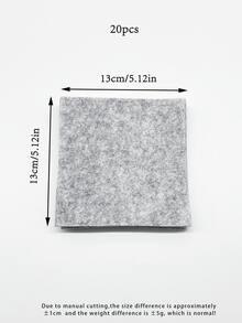 20pcs 13x13cm Grey Felt Fabric Sheets, Suitable For Crafts, DIY Projects, Model Making And Educational Supplies - Felt Cloth - View 9