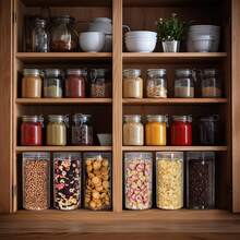2pcs Transparent Plastic Jars With Lids, 26oz (Approx. 780ml) Round Candy Storage Jars, Mason Jars, High PET Jars, Wide Mouth Food Storage Containers, Suitable For Dry Food, Spices, Nuts, Pasta - View 4