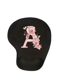 1 Almohadilla para la muñeca ergonómica de EVA con patrón de letra de flor rosa, disponible en opciones de A-Z, Alfombrilla de ratón antideslizante de esponja de memoria, hecha de material EVA de alta calidad, cómoda, suave, transpirable, duradera y elástica, Almohadilla de soporte para escritorio, esencial para el verano, adecuada para computadoras de oficina, portátiles, etc., adecuada para trabajadores de oficina, fiestas de estudiantes, jugadores, y también una buena opción para decoración de oficina y regalos del Día de San Valentín. - Ver 23
