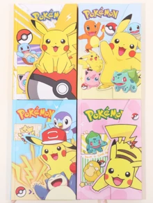 New Tri-Fold Notebook, Cartoon A6 Magnetic Notebook, Horizontal Student Diary - Multicolor - View 2