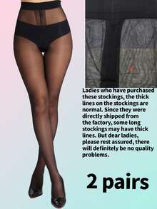 女士透明T恤式长裤，超薄性感黑色过膝袜，一次性过膝袜，20D极简纯黑色过膝袜，适合搭配连裤袜。 - T襠(黑色) - 查看 13