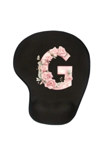 1. 符合人体工学的EVA腕垫，粉色花朵字母图案，A-Z可选，防滑记忆海绵鼠标垫，采用优质EVA材料制成，舒适、柔软、透气、耐用且富有弹性，是夏季必备的桌面支撑垫，适用于办公电脑、笔记本电脑等，适合上班族、学生聚会、游戏玩家，也是办公室装饰和情人节礼物的理想选择。 - 查看 25