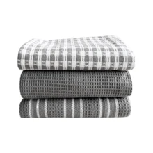 1 Set Of Soft, High-Absorbency Kitchen Dish Cloths - Large, Durable Waffle Weave Dishcloths, Offering Solid Color, Plaid And Striped Designs For Easy Cleaning And Drying - Ideal For Cooking, Baking And Tea Time - 45*65cm - View 11