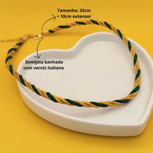 Women's Choker Necklace, São Francisco Copa Brasil - Gold - View 5
