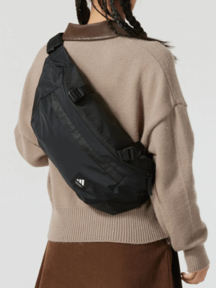 Túi đeo hông/túi đeo ngực thể thao năng động, đa năng màu đen của adidas, kiểu dáng thông thường, phù hợp cho cả nam và nữ, có thể dùng cho cặp đôi. - màu đen - Xem 1