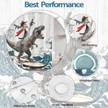 1件装趣味猫咪图案浴帘，防水耐用面料，配有12个挂钩，是爱猫人士的理想之选。 - 雙槍貓龍 - 查看 3