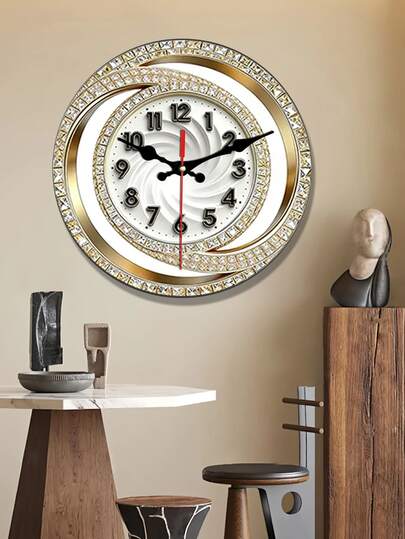 Đồng hồ treo tường 2D phẳng. 1 chiếc. Đồng hồ treo tường bằng gỗ hình kim cương đôi, thiết kế sáng tạo, không gây tiếng ồn, đồng hồ treo tường độc đáo, thích hợp trang trí phòng ngủ, phòng khách và văn phòng, có các kích thước 25/30cm (Không bao gồm pin)