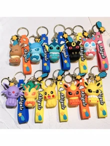 pokemon Eevee Evolution Family Keychain Cute Figure Bag Pendant Car Key Chain Small Gift - Multicolor - View 1
