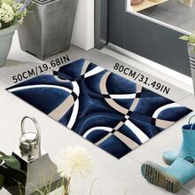 1pc Modern Geometric Area Rug, Black And Red Fashionable Home Decor Carpet, Abstract Art Pattern Floor Mat, Living Room Bedroom Rug, Entryway Doormat Christmas Decor Kitchen Rug - Multicolor - View 5