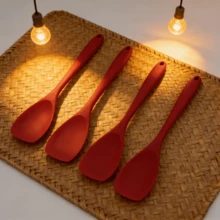 2/4/6 Pack Silicone Spoon Spatula, Flexible Seamless Kitchen Utensil For Mixing Stirring Cooking Scraping Baking, Non-Stick Cookware , Dishwasher (Blue/Orange/Red/Pink/Green) - View 21