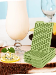 1 pièce Moule à glaçons en silicone - Peut contenir jusqu'à 104 glaçons, accessoire de cuisine idéal pour le réfrigérateur de la maison, peut être utilisé comme boîte de rangement pour le congélateur et aide à organiser l'espace intérieur du réfrigérateur, parfait pour une utilisation à la maison et en magasin - Multicolore - Voir 9