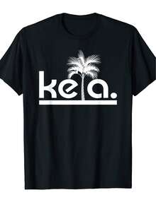 Keta Berlin Techno Rave Acid T-Shirt - Black, 100% Cotton, Loose-Fit Short-Sleeve Tee With Palm Tree Graphic & Bold KETA Print For Casual Wear, Music Festivals & Rave Events - màu đen - Xem 1