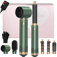 ATOPSKINS 五合一多功能造型工具（热风梳+自动卷发器）| 5个可拆卸替换头+3档温度设置 | 自动卷发，打造沙龙级卷发/波浪/直发/柔顺造型 | 蓬松刘海，提升发根蓬松度，告别毛躁 | 可自定义造型，打造层次感/内卷 | 适合所有发质 - 美規A型插(110-127V) - 查看 11