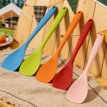 Silicone Spatula Set, Heat-Resistant Rubber Spatulas, Seamless Non-Stick Soft Scrapers, Suitable For Baking, Mixing, Cooking, Dishwasher Kitchen Tools (Blue/Orange/Red/Pink/Green, 2pcs/4pcs/6pcs Set) - View 12
