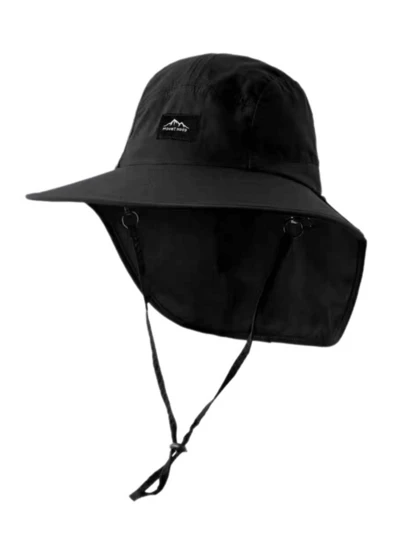 1pc Solid Color Shawl Sun Hat, Polyester Fiber Versatile Sun Protection Hat Suitable For Outdoor, Hiking, Camping, Travel, Great Gift For Family, Friends, Boyfriend/Girlfriend, Suitable For Christmas, Mother's Day, Father's Day, Teacher's Day, Birthday