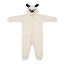 Adult Pug Hooded Kigurumi Pajama Suit - Beige - View 8