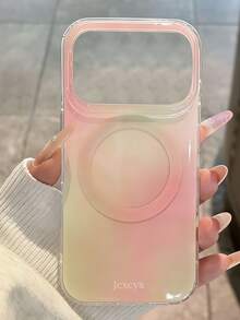 Ốp lưng điện thoại thời trang dễ thương họa tiết mực loang, có nam châm và sạc không dây cho iPhone 17 Pro Max, 17 Pro, 17, 16 Pro Max, 16 Pro, 16, 15 Pro Max, 15 Pro Max, 15 Pro, 15 Pro Max, 14 Pro Max, 13, 12 Pro Max, 11, sang trọng, bóng bẩy, màu thạch, chống sốc. - Ombre hồng và xanh lá cây - Xem 4