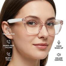 SENBONO AI Translation Smart Glasses, These Glasses Allow For High-Definition Audio, Music Playback Control, Hands-Free Call, Making It Easy To Listen To Music And Manage Calls With Built-In Microphone, Fashion Glasses Suitable For Office, Business, Travel, Wireless Glasses Earphones - View 7