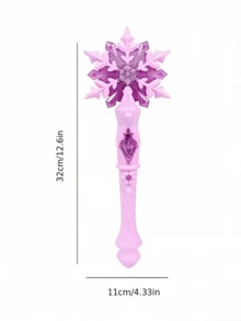 儿童派对礼物雪花魔法棒，节日派对礼品套装，带灯光和音效的派对闪光音乐棒，适合各种派对，女孩的梦想礼物，惊喜节日礼物，生日礼物，圣诞礼物，复活节礼物，新年礼物 - 彩色 - 查看 11