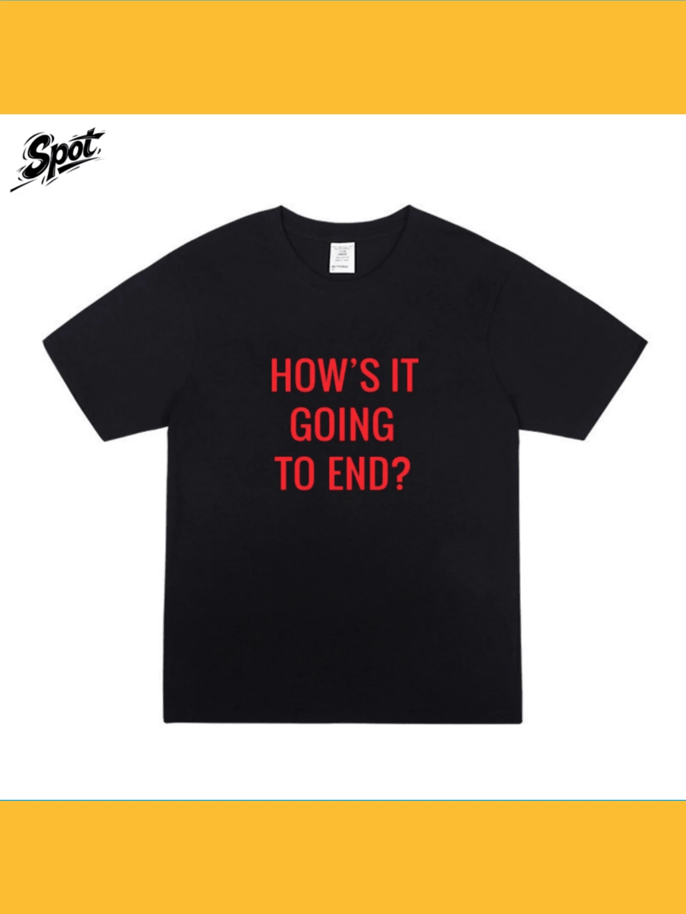 Womens Tops And Blouses,Pop Culture Apparel,Comfortable Fit,Durable Print-Black Tee With Red Prt-Vintage Cotton Short Sleeve T-Shirt - Black - View 1