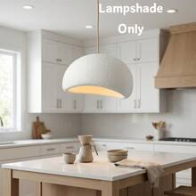 日式树脂灯罩，云朵造型吊灯灯罩，北欧简约日式风格，白色陶瓷质感吊灯灯罩，适用于E26/E27吊灯，现代厨房岛台、餐厅、卧室、咖啡厅照明装饰 - 多款 - 查看 5