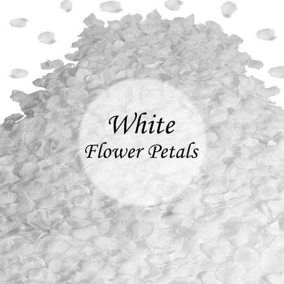 White Silk Rose Petals, Artificial Flower Petals For Wedding Engagement, Special Events Decorations