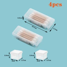 6/5/4/3/2/1pcs Portable Transparent Small Item Storage Box, Medicine Box, Travel Organizer, Bathroom Organizer, Cotton Swab Box, Toothpick Organizer, Dust-Proof Storage Box, Transparent Plastic Container Wholesale - Multicolor - View 16