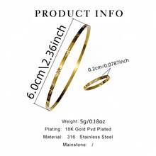 Bộ 1 vòng tay và nhẫn hoa tối giản, thép không gỉ 316 mạ vàng 18K, bộ trang sức độc đáo dành cho nữ. - Bộ hoa số lượng nhỏ - Xem 2
