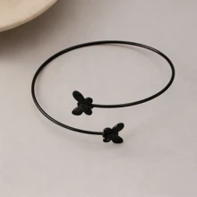1pc Fashionable Elegant Minimalist Casual Butterfly Design Bracelet, Suitable For Women's Daily Wear - Gold - View 5