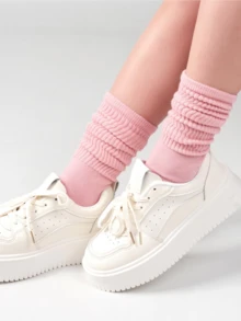 4 Pairs Pilates Slouch Crew Socks For Women Grip Yoga Socks Non Slip Grippers For Barre Ballet Dance Hospital Workout Black White Pink Gray - Mực in đen, trắng và xám 4PT - Xem 6