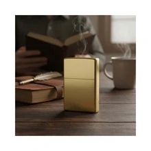 Pocket Gasoline Refillable Wick Lighter, Compact And Portable Luxury Classic Model - GOLDEN - View 3