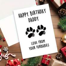 1pc, Funny Birthday Card With Envelope (12cm*18cm), Suit For Pet Owner, Cat/Dog Lover, Friend, Parent, Son & Daughter, Best Super Birthday Wishes, Unusual Items, Creative Birthday Greeting Card, Happy Birthday Daddy. - Multicolor - View 7