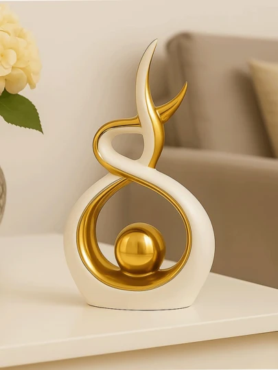 Modern Abstract Art Resin Sculptures For Home Decoration, Suitable For Living Rooms, Dining Rooms, Coffee Tables, And Other Areas - An Excellent Gift Choice.