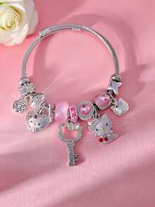 SANRIO 1 chiếc vòng tay hình mèo con dễ thương, tối giản, thời trang, phù hợp cho nữ giới đeo hàng ngày và khi đi du lịch. - Nhiều màu - Xem 1