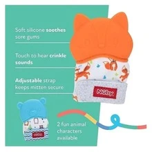 guante mordedera nuby silicon suave 3m+ diferentes modelos - Naranja - Ver 3