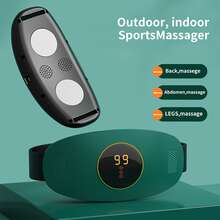 Rechargeable Vibrating Full Body Abdominal Massager - Includes Elastic Waistband And USB Charging Function. Portable Abdominal Massager, Hip Massager, Best Gift For Weight Loss And Fitness Enthusiasts - Multicolor - View 4