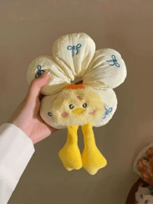 Cute Button Rabbit, Polka Dot, Sponge Flower Hair Scrunchies, Large Coil Scrunchies, Girl's Bun Holder Hair Ties, Hair Accessories Ponytail Holders Hair Elastics Hair Rubber Bands Hair Rope Elastic Hair Tie - Multicolor - View 6